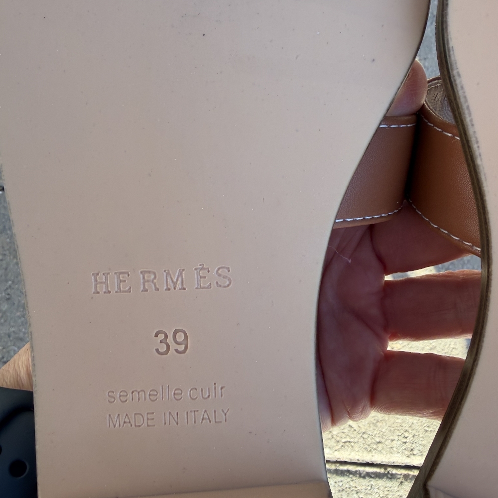 Hermes Tan Leather Sandals - Picture 5 of 5